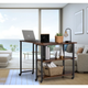 Стіл L-подібний Costway King Loft поворотний 360° з полицями Black - зображення 15