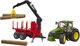 Игровой набор Bruder Трактор John Deere 7R 350 с прицепом-лесовозом с манипулятором и брёвнами (3154_3) - изображение 3