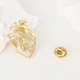 Значок (пин) BROCHE брошь бижутерия Медицина Контурное Сердце золотистый BRGV114796 - изображение 3