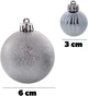 Zestaw bombek choinkowych Kadax grafitowy mix 44 szt (5906638309346) - obraz 3