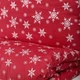 Komplet pościeli Homla Snoflock poszewka na kołdrę i 2 poszewki na poduszki wzór śnieżynki czerwona 160x200 / 2*70x80 cm (5904183867977) - obraz 2