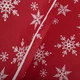 Komplet pościeli Homla Snoflock poszewka na kołdrę i 2 poszewki na poduszki wzór śnieżynki czerwona 160x200 / 2*70x80 cm (5904183867977) - obraz 4