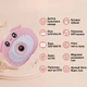 Дитяча цифрова HD фотокамера UFT F6 Pink Поросятко з подвійною камерою (UFTF6PigPink) - зображення 4