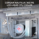 Система водяного охолодження із вентиляторами 120 мм Corsair Nautilus 360 RS LCD White (CW-9061034-WW) - зображення 3
