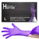 Рукавички нітрилові Hoffen, щільність 3.2 г. - Violet (100 шт) L (8-9) - изображение 1