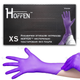 Рукавички нітрилові Hoffen, щільність 3.2 г. - Violet (100 шт) XS (5-6) - изображение 1