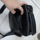Мужская сумка из натуральной кожи 19х24 см Черный - изображение 3