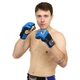 Перчатки для смешанных единоборств MMA на липучке Кожа размер XL FARTEX синий BO-0582 - изображение 5