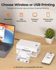 Термопринтер етикеток MUNBYN 130B, подключение Bluetooth и USB, быстрый друг 72 стр/мин, готовые шаблоны печати, разрешением 203 dpi - изображение 2