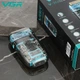 Електробритва з чохлом 5 V 7500 об/хв VGR V-352 USB Type-C IPX5 акумуляторна, з LED дисплеєм, прозора з синім - зображення 6