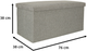 Пуф складаний KIK з місцем для зберігання 76 x 38 x 38 см Сірий (5903039739567) - зображення 6