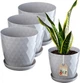 Doniczka na kwiaty z podstawką Kadax Amily 25 cm 3 szt. Szara (K8155) - obraz 1