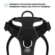 Шлея для собак с нагрудным кольцом и ручкой BullyBillows Lightweight Air Mesh Harness S: ОШ 31-46 см, ОГ 43-56 см Черный - изображение 4