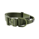 Тактический широкий облегченный ошейник с ручкой для собак BullyBillows Lighter Combat Collar Handle 5 cm S: 50 мм, ОШ 40-50 см Зеленый - изображение 1