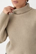 Базовий теплий гольф у рубчик - кавовий колір, ONE SIZE - зображення 4