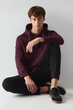 Худі чоловіче однотонне бордове RW25-BLM070-93M Medicine XL - зображення 5