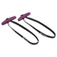 Ручки для еспандера та тренажера Ezous Ox Horn Handle F-13 комплектація 2шт Black-Purple - зображення 1
