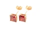Сережки XUPING пусети M&L 18K "Червоні кристали" 8х8мм 303542 - изображение 1