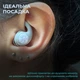 Беруши для сна плавания Акула силиконовые трехслойные шумоподавляющие берушки затычки в уши от храпа в бассейн самолет анатомические в футляре Univerza Оранжевые 56_2_L_3B - изображение 3