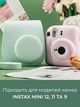 Чехол сумка для фотоаппарата FujiFilm INSTAX mini защитный Экокожа/Микрофибра 13,7х11,7х7,5 см Мятная (CCCF-002) - изображение 3