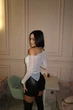 Жіночий топ на одне плече з сіточкою Uaclothes 42-44 Білий (like36130-165521349) - изображение 5