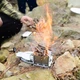Туристическая дровяная печка с турбо наддувом горелка Vital Airwood stove BRS-116 Печь щепочница - изображение 4