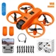 Квадрокоптер V66 Orange – дрон c 8K-камерой, 2 АКБ в комплекте, FPV, 5G Wi-Fi, EIS, Избегание препятствий, Флипы, Гироскоп, до 24 (12+12) минут, до 200 м, 70 грамм - изображение 1