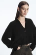 Кардиган жіночий cos chunky cropped cashmere-blend cardigan 1190832002 L Чорний - зображення 2