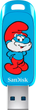 Pendrive SanDisk Smurfs Edition 128GB USB 3.2 Cyan (SDCZIS-128G-G46) - obraz 1