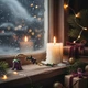 Свечегаситель декоративный фиолетовый с цветком и стразами, длина 16 см - изображение 2
