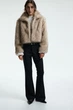 Шуба из эко меха H&M 1228430001c45 L бежевый (100002083) - изображение 2