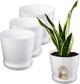 Doniczka na kwiaty z podstawką Kadax Amily K8144 20 cm 3 szt. Biała - obraz 6