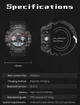 Тактичний смарт годинник Military Watch LC 21 Camouflage компас, ліхтарик, дзвінки, IP68 - изображение 5