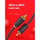 Кабель мультимедийный 2xRCA M to 2xRCA M 2.0m AV104 black Ugreen (10518) - изображение 5