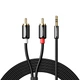 Кабель мультимедійний 3.5mm M to 2xRCA M 5.0m AV116 black Ugreen (10591) - зображення 1