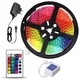 Светодиодная лента SMD 3528 RGB 5м с пультом и блоком питания гирлянда - изображение 1