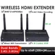 Система беспроводного передатчика и приемников видеосигнала по Wi-Fi (HDMI transmitter/reciver) 4K 200m (1 передатчик, 1 приемник) - изображение 3
