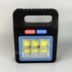 Ліхтар акумуляторний LED COB з сонячною панеллю і функцією Power Bank, потужний ручний ліхтар-прожектор з USB зарядкою, портативна лампа на акумуляторі для дому, дачі, кемпінгу Чорний, YX-605-Black - зображення 2