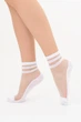 Жіночі прозорі шкарпетки Giulia WS2 CRISTAL 073 36/38 White-white, носки зі смужками, ажурні - зображення 2