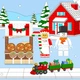 Альбом на липучках Новогодний дом в стиле конструктора Lego семья, Гринч, дед Мороз 21 см на 21 см - изображение 6