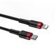 Кабель Baseus Cafule Type-C to Lightning PD 18W 1M Чорний/Червоний (CATLKLF-91) - изображение 4
