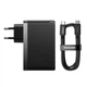 МЗП Baseus GaN5 Pro Fast Charger 2C+U 140W EU Black(With Superior Series Fast Charging Data Cable Type-C to Type-C 240W（48V/5A） 1m Black) - изображение 7