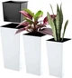 Donice na kwiaty z wkładem Kadax Masiera K8049 19 cm + 25 cm + 30 cm Białe - obraz 1