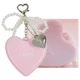 Складана щітка-брелок для волосся у формі серця La'dor Heart Brush Pink 1 шт (8809982980315) - зображення 1