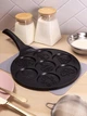 Сковорода для млинців і панкейків Kamille Christmas Pancake 26 см Чорний (4210) - изображение 9