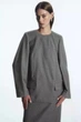 Блуза жіноча COS deconstructed power-shoulder wool top 1201152001 34 Сірий - зображення 1