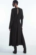 Сукня жіноча COS cutout fit-and-flare midi dress 1191207002 44 Чорний - изображение 4