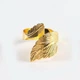 Набор колец для салфеток Листья Gold 6 шт - изображение 2