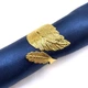 Набор колец для салфеток Листья Gold 6 шт - изображение 3
