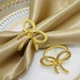 Набір перстень для серветок No Brand Бантики 6 шт Gold (GB6) - зображення 7